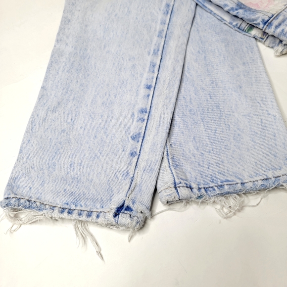 VTG Vintage High Rise Bare Back Jordache Jeans Floral Pockets Light Rinse 90s 28 - Picture 12 of 14
